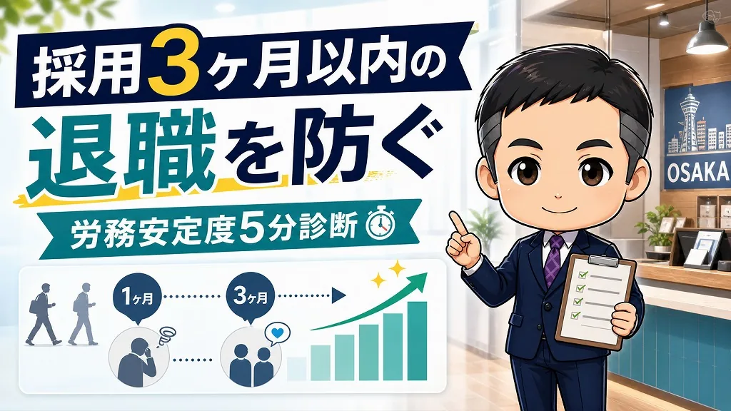 採用3か月以内の退職を防ぐ「労務安定度」の重要性