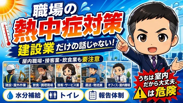 【サービス業向け】職場の熱中症対策、建設業だけの話だと思っていませんか。