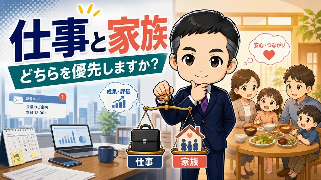 仕事と家族、どちらを優先しますか？