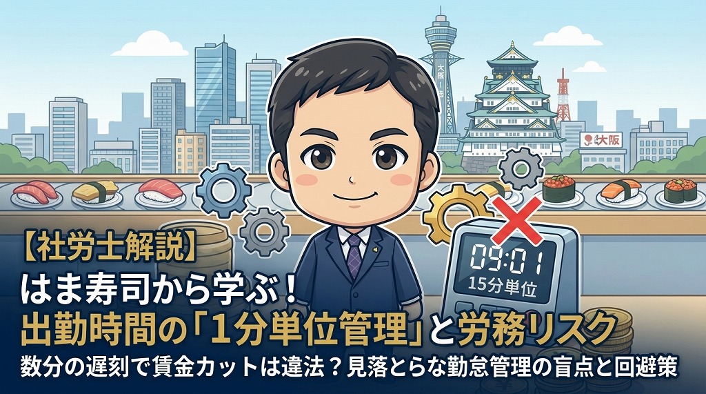 『出勤』時間の「1分単位管理」と労務リスクの回避策